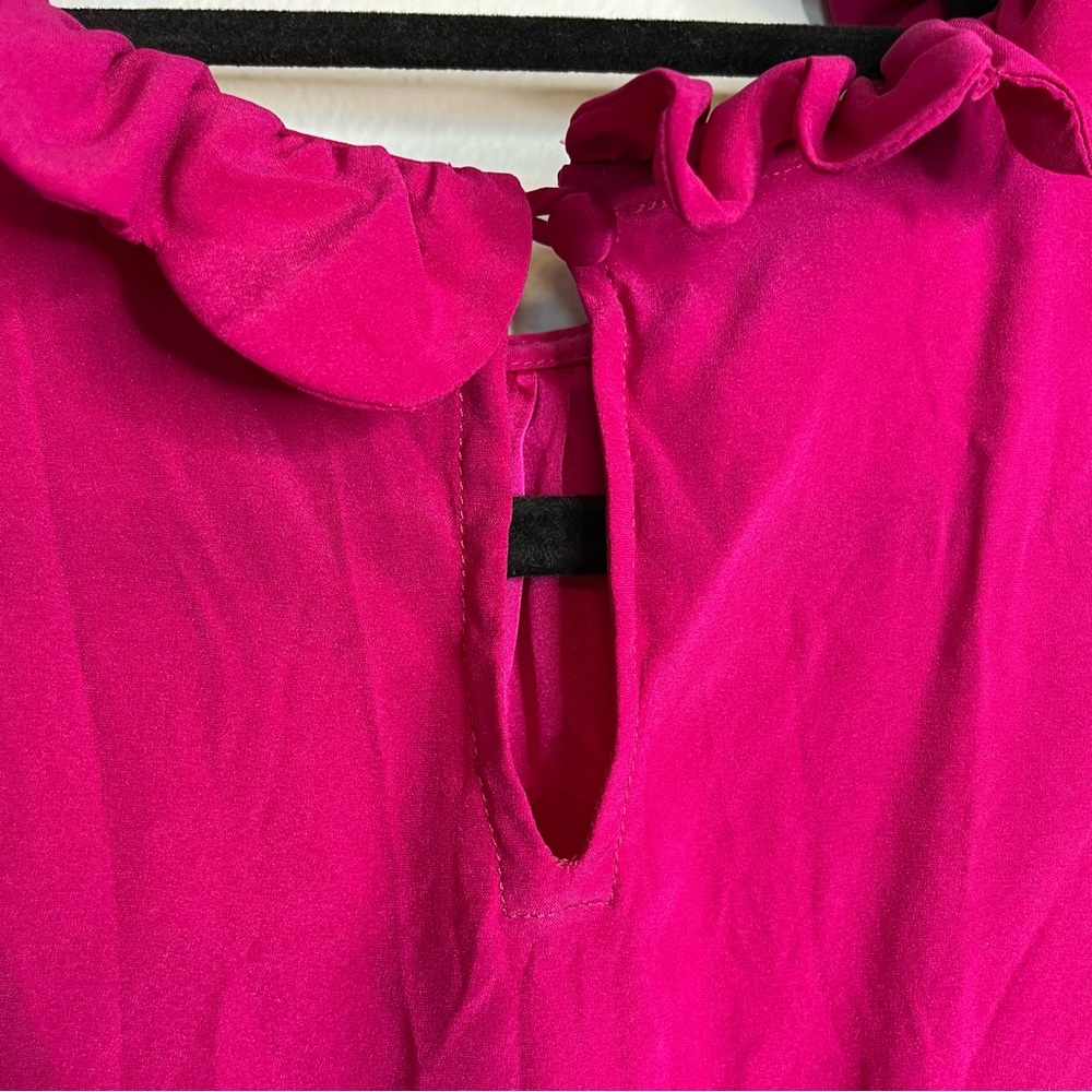 Sara Campbell Pink Ruffled Tank Top - Picture 5 of 7